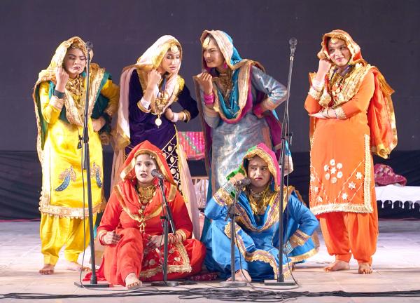 Punjabi Group Folk Dance (Female) competition on 05-12-2025 in the 14th Youth Festival